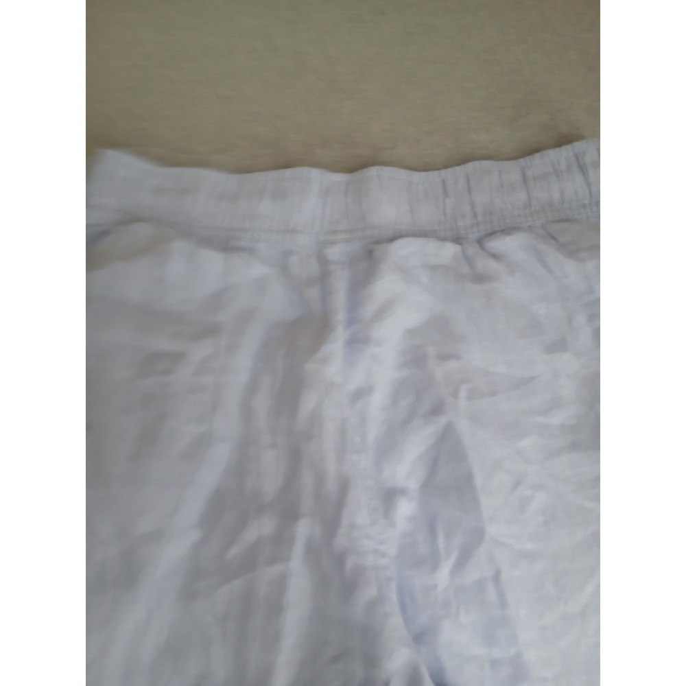 Tahari Pants Small 100 Linen Wide Leg  Comfort Pull On Beach Resort Boho Stretch - Picture 9 of 12